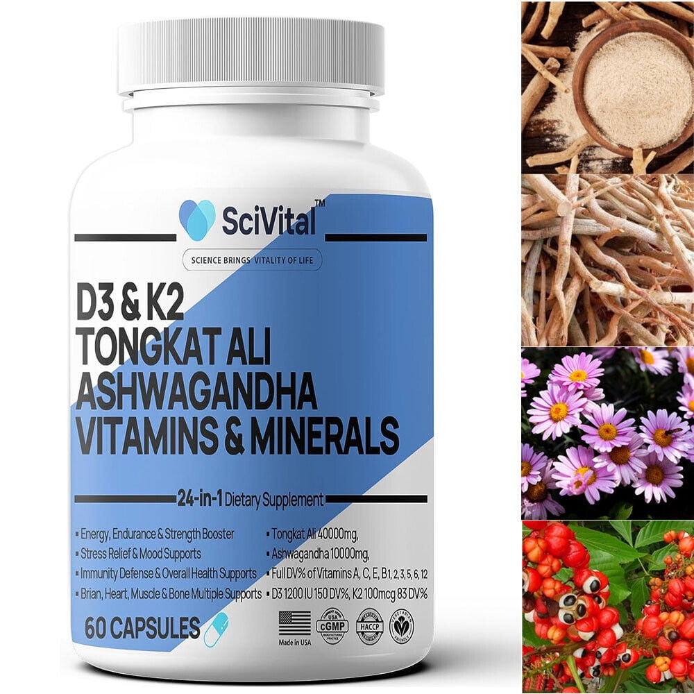 Vitamin K2 (MK7) D3 5000 IU Supplement, BioPerine Capsules, Immune