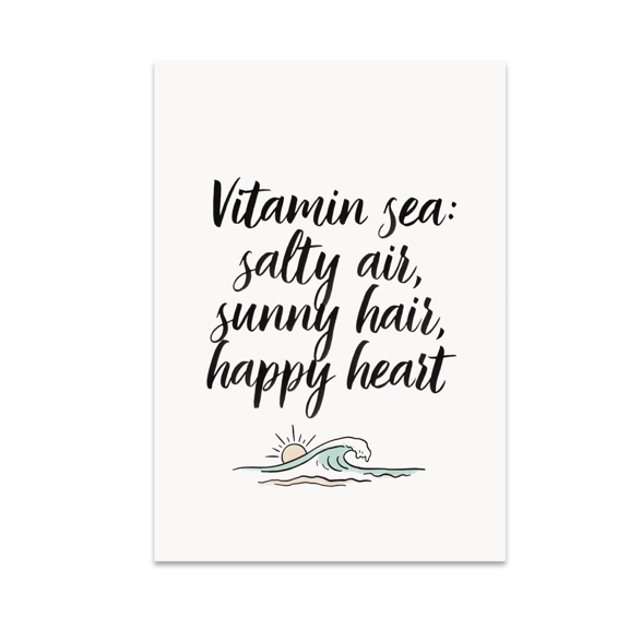 Vitamin Sea Coastal Wall Decor - Beach Lover - 13x19 Poster Print