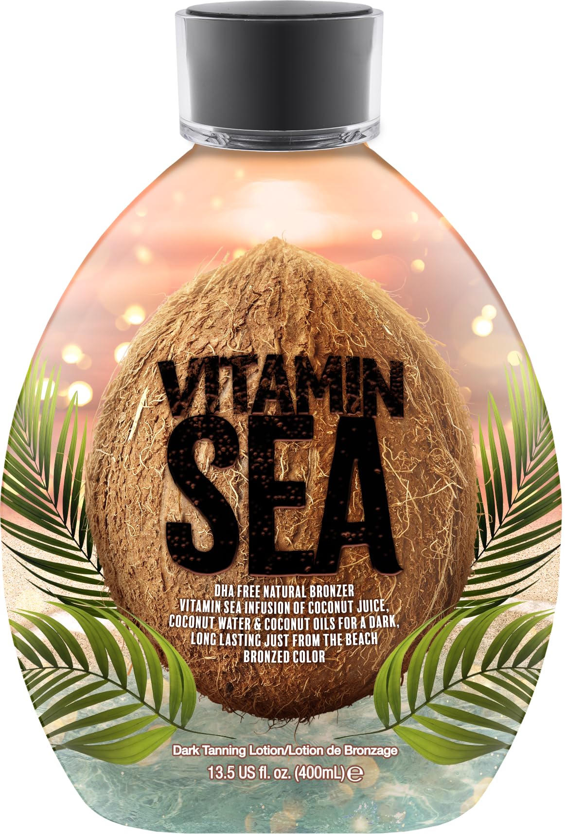 Vitamin Sea Natural Bronzer Tanning Lotion with Coconut Oil, DHAFree
