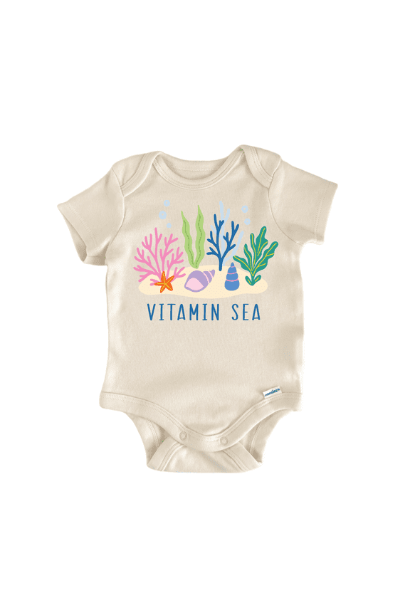 Vitamin Sea Ocean Boho Newborn Baby Bodysuit