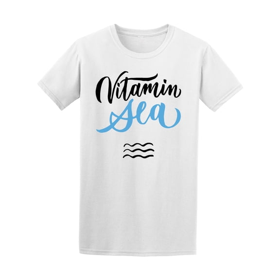 Vitamin Sea Quote Ocean T-Shirt Men -Image by Shutterstock, Male XX-Large