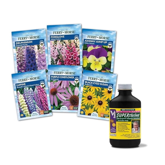 Vitamin Solution, 4oz. and Ferry-Morse Perennials to Plant in Fall Seed Variety Pack