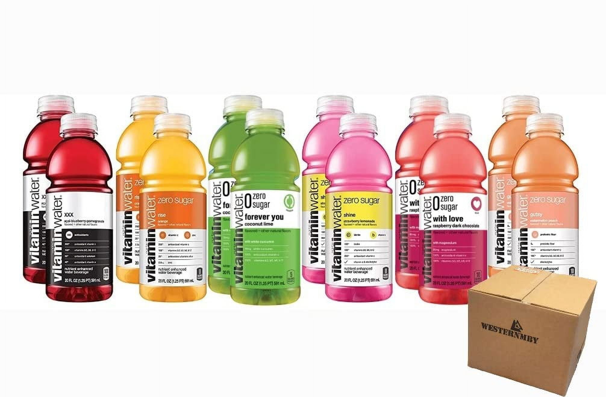 Vitamin Water ZERO Sugar All Flavor Variety Pack, XXX, Rise, Gutsy