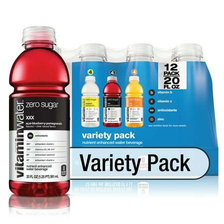 Vitamin Water Zero Variety Pack, 20 Fl. Oz., 12 Count