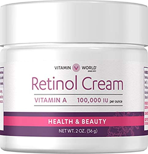 Vitamin World Retinol Cream, 2 oz, A 100,000 IU per oz Vitamin World Retinol Cream, 2 oz, A 100,000 IU per oz