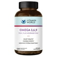 thumbnail image 1 of Vitamin World Triple Omega 3-6-9 3000mg with Fish, Flax, Borage & Evening Primrose Oils, Omega-3 Fatty Acids with EPA & DHA, Supports Heart, Brain & Immune Health, Gluten Free, 120 Softgels, 1 of 8