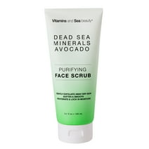 Vitamins and Sea Beauty Purifying Dead Sea Minerals & Avocado Face Scrub, for All Skin Types, 5.1 fl oz