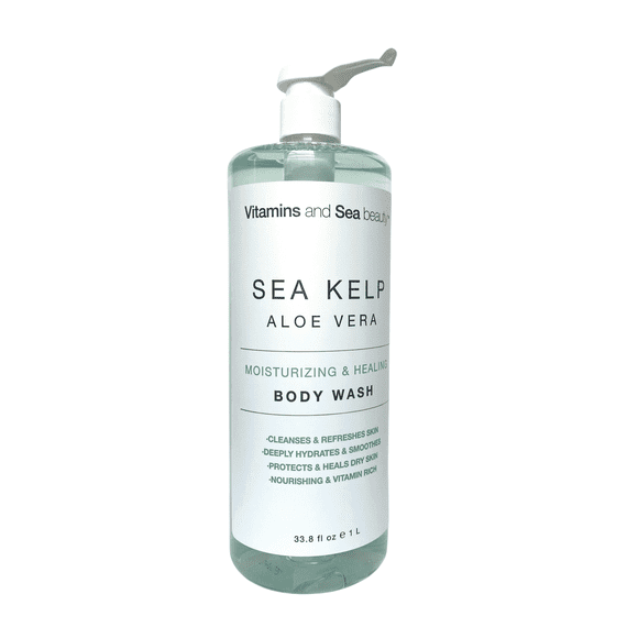 Vitamins and Sea beauty ~ SEA KELP ALOE VERA Moisturizing and Healing BODY WASH 1000ml