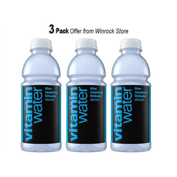 Vitaminwater Elevate Blue Raspberry Limeade Flavored Water Beverage, 20 fl oz (3 Bottles) Offer from Winrock Store