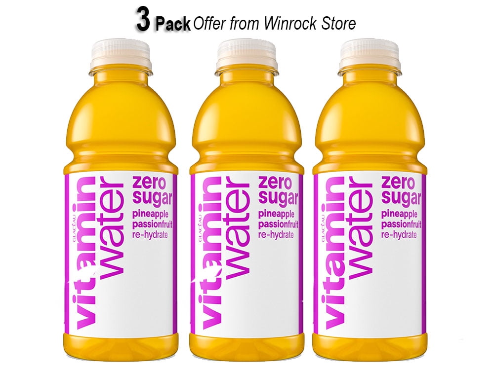 Vitaminwater Re-Hydrate Zero Sugar Pineapple Passionfruit Flavored Water Beverage, 20 fl oz (3 Bottles) Offer from Winrock Store