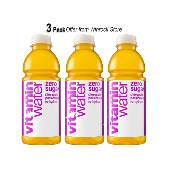 Vitaminwater Re-Hydrate Zero Sugar Pineapple Passionfruit Flavored Water Beverage, 20 fl oz (3 Bottles) Offer from Winrock Store