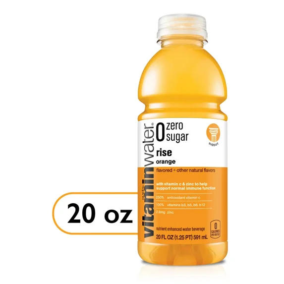 Vitaminwater Zero Rise Orange, 20 Oz Bottle