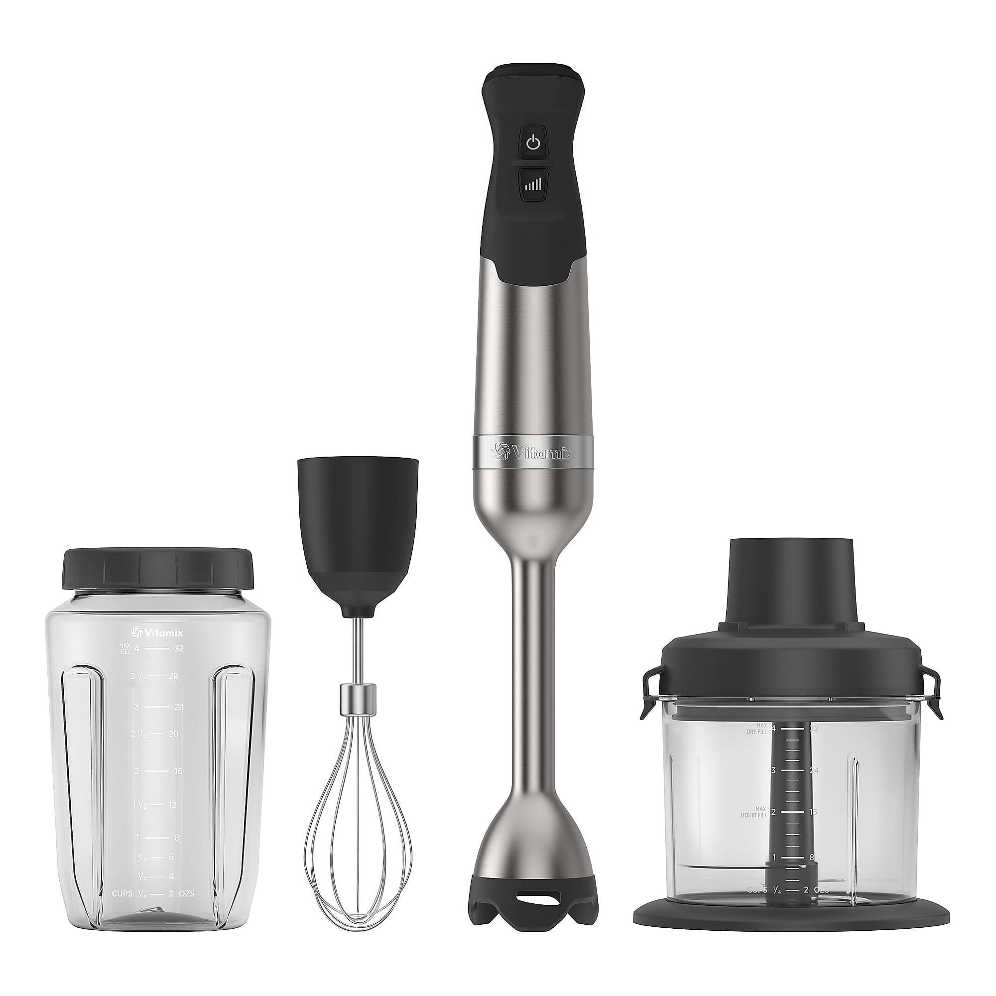 Vitamix 5 Speed Immersion Blender Bundle with Attachments (4pc) Black