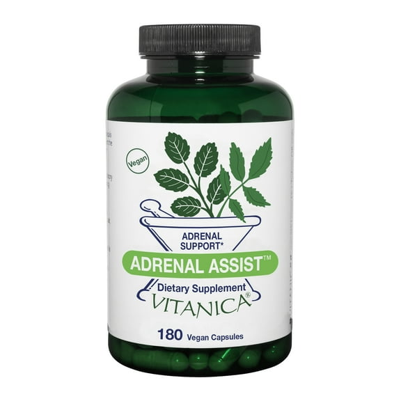 Vitanica Adrenal Assist, Adrenal Support, Vegan, 180 Count