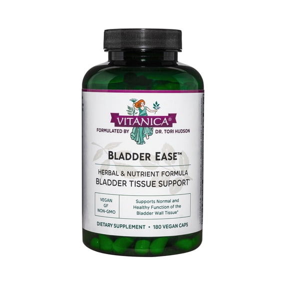 Vitanica Bladder Ease, Bladder Support, Non-GMO, Vegan, 180 Capsules