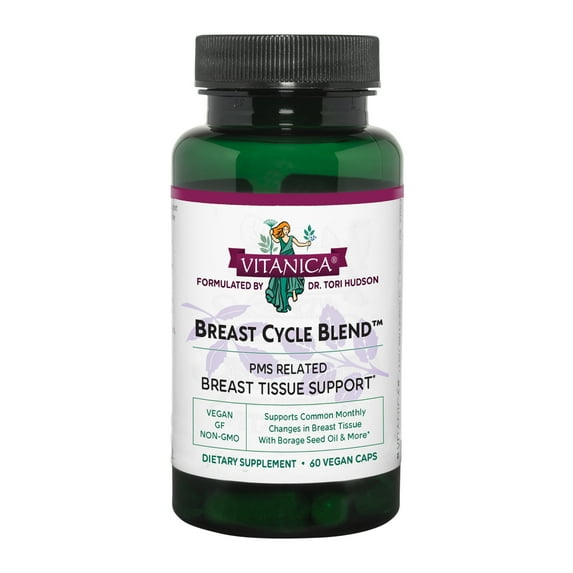 Vitanica Breast Cycle Blend - Breast Cycle Support - 60 Vegetarian Capsules
