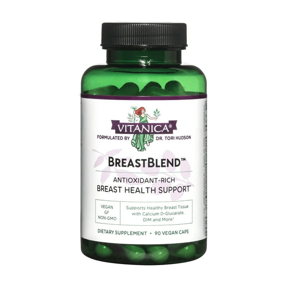 Vitanica BreastBlend, Breast Care Support, Vegan, 90 Capsules