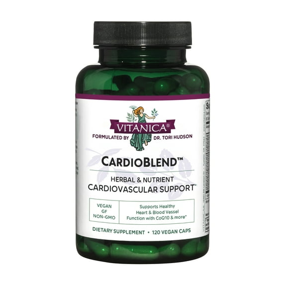 Vitanica CardioBlend, Cardiovascular Support, Vegan, 120 Capsules
