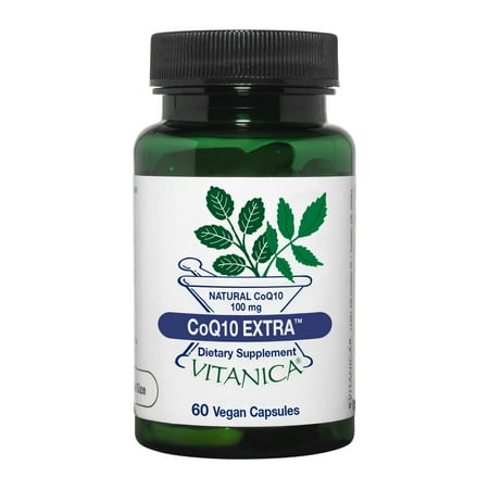 Vitanica Coq10 Extra, Natural CoQ10, 100mg, Non-GMO, Vegan, 60 Capsules