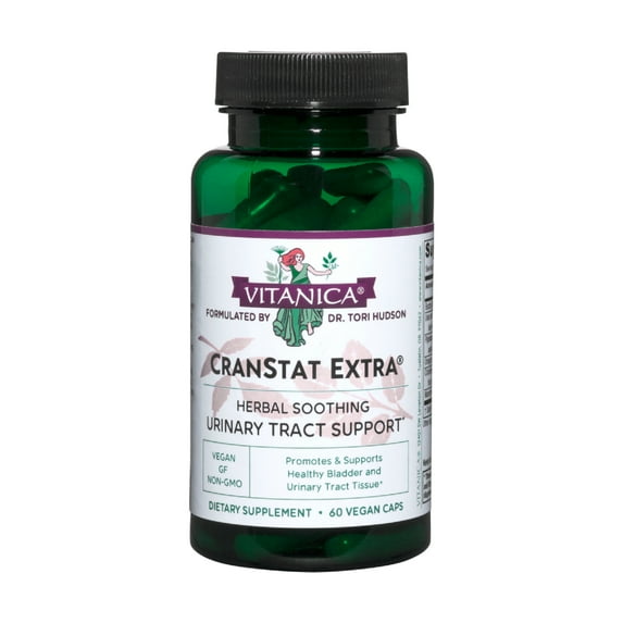 Vitanica CranStat Extra, Non-GMO Urinary Tract Support, Vegan, 60 Capsules