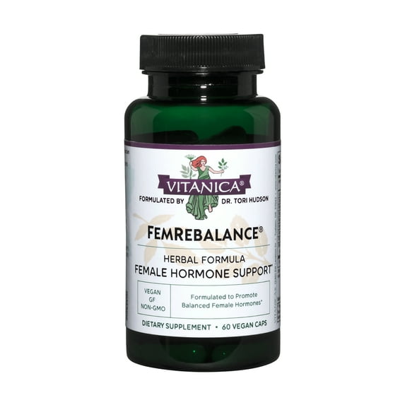 Vitanica FemRebalance, Hormone Balance Support for Women, Vegan, 60 Capsules