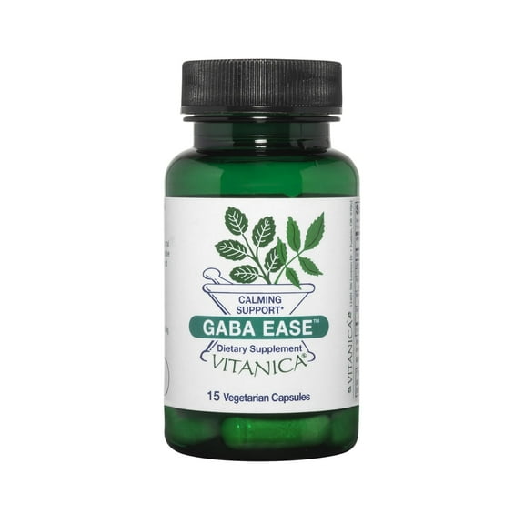 Vitanica, GABA Ease, Calming Support, Vegan, 15 Capsules