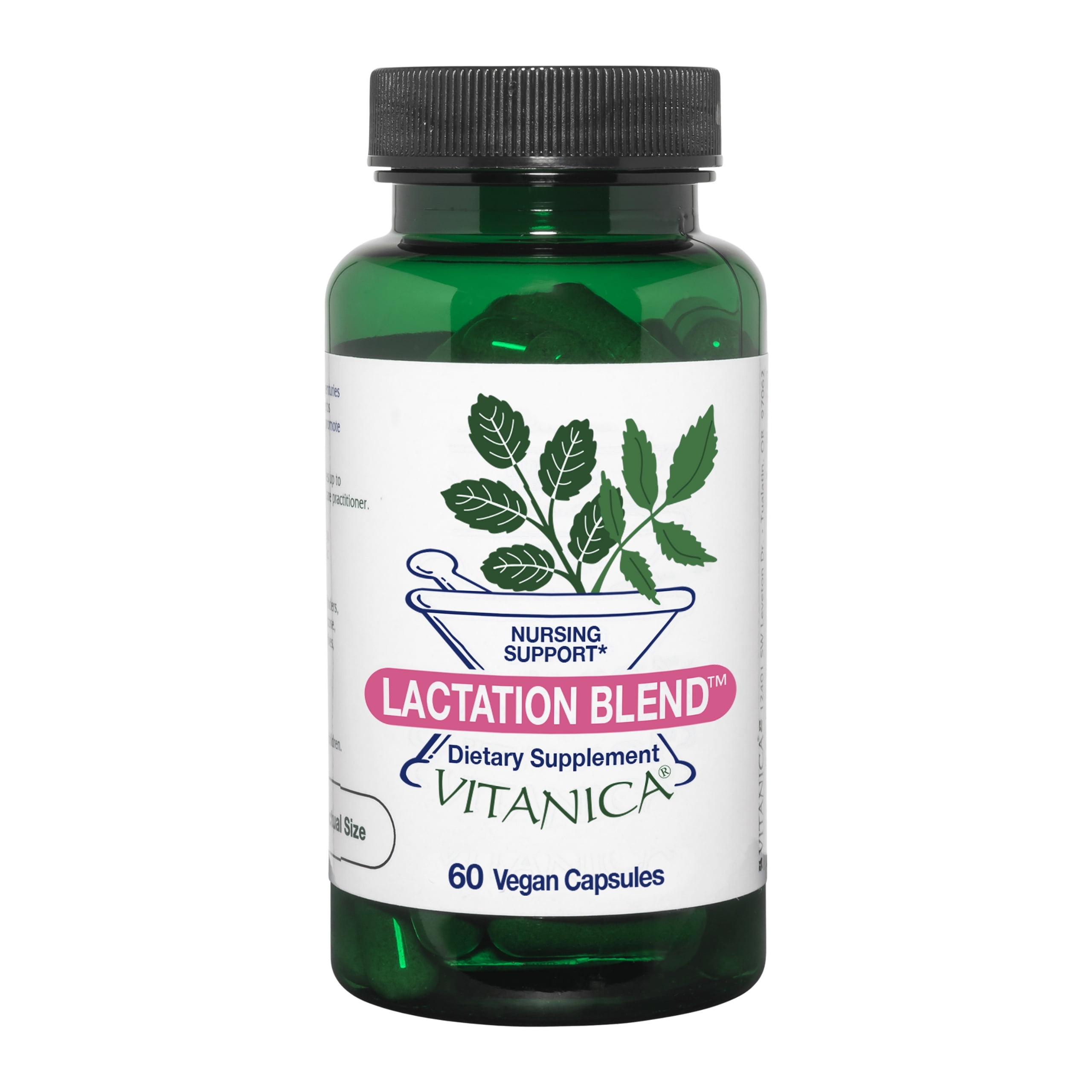 Vitanica LactationBlend, Lactation Supplement, Breastfeeding Support Increase Breast Milk Supply and Flow, Organic Fennel, Milk Thistle, Fenugreek Seed and More, Non-GMO, Vegan, 60 Capsules