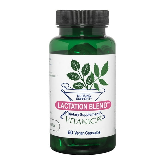 Vitanica LactationBlend, Lactation Supplement, Breastfeeding Support Increase Breast Milk Supply and Flow, Organic Fennel, Milk Thistle, Fenugreek Seed and More, Non-GMO, Vegan, 60 Capsules