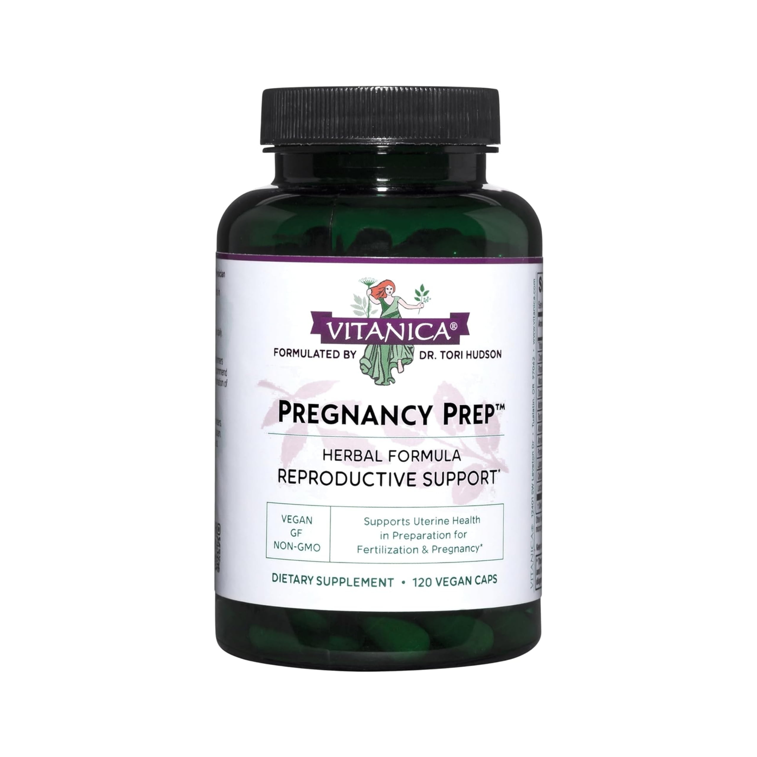 Vitanica Pregnancy Prep, Reproductive System Support, Vegan, 120 Capsules