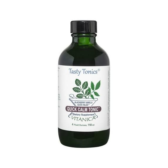 Vitanica Quick Calm Tonic, Blackberry Vanilla Quick Relief, Vegan, 4 oz