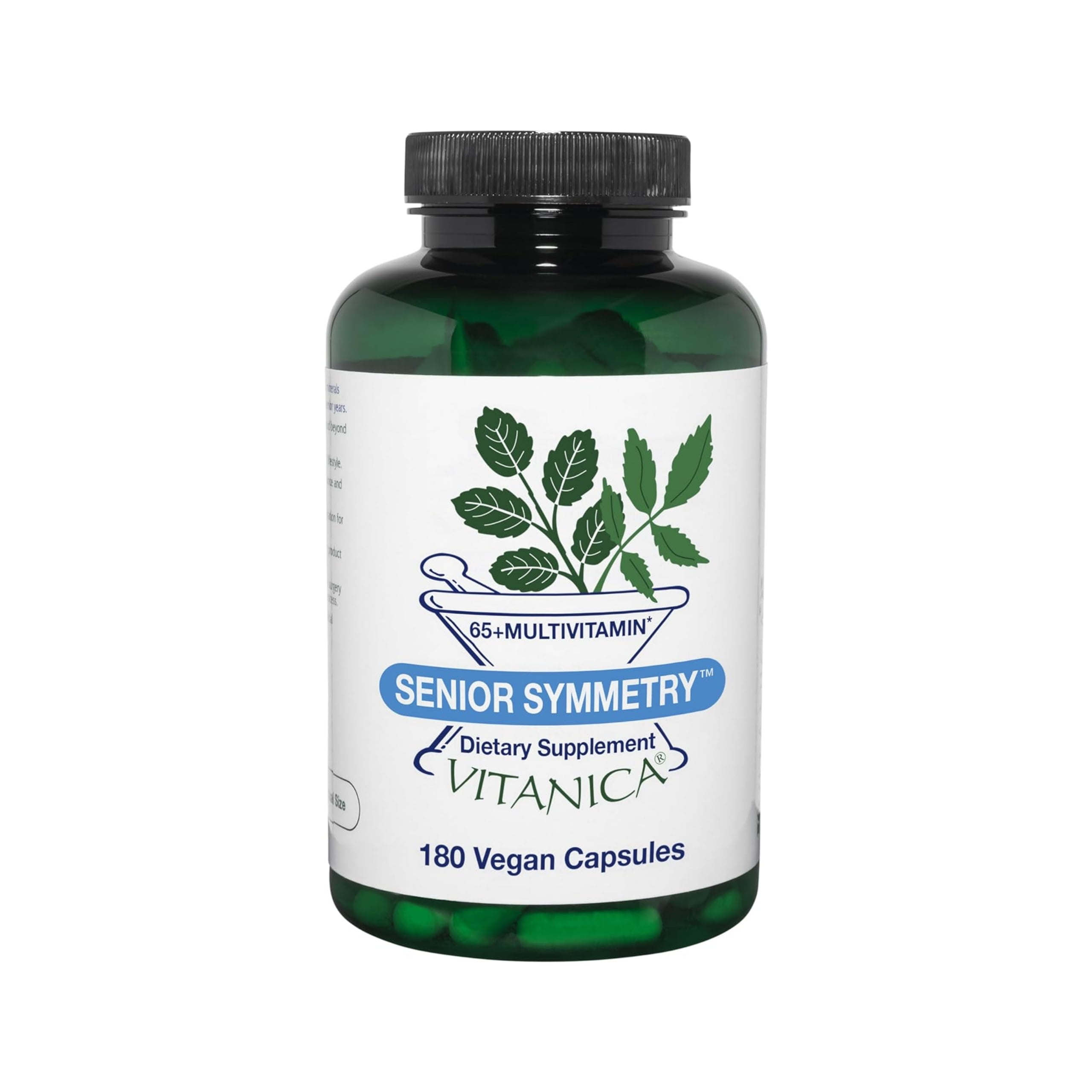 Vitanica, Senior Symmetry, 65 Years and Up Multivitamins and Minerals, Vegan, 180 Capsules