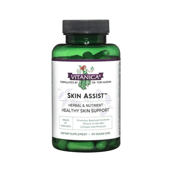 Vitanica Skin Assist, Skin Support, Vegan, 90 Capsules