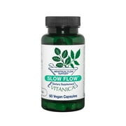 Vitanica Slow Flow, Menstrual Flow Support, Vegan, 60 Capsules (Slow Flow Pro Logo)