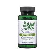 Vitanica ThyroFem ، دعم الغدة الدرقية ، نباتي ، 60 كبسولة