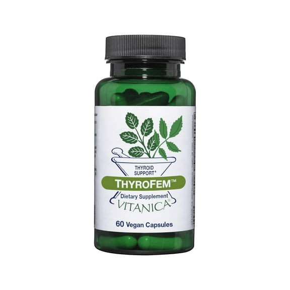 Vitanica ThyroFem, Thyroid Gland Support, Vegan, 60 Capsules