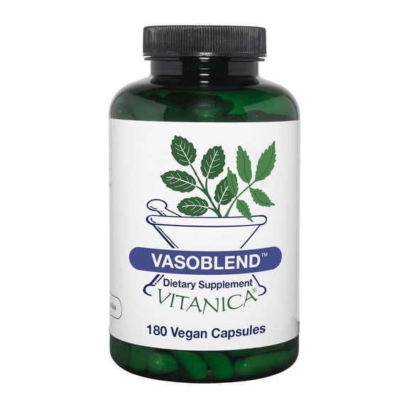 Vitanica Vasoblend Cardiovascular Support Supplement, Vegan Formula, 180 Capsules