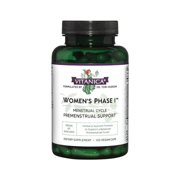 Vitanica Women's Phase I, Premenstrual Support, Vegan, 120 Capsules