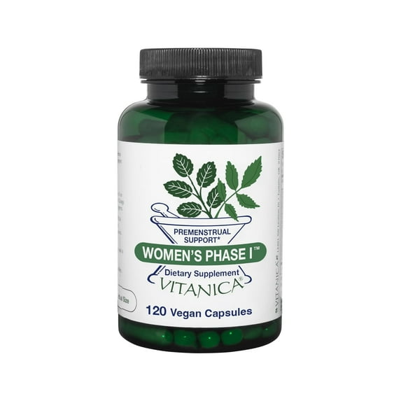 Vitanica Women's Phase I, Premenstrual Support, Vegan, 120 Capsules