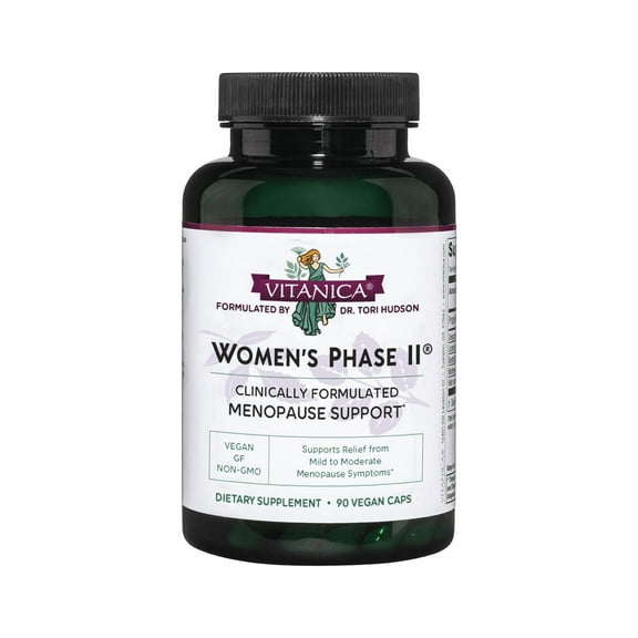 Vitanica Women's Phase II, Menopause Support, Vegan, 90 Capsules