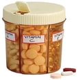 thumbnail image 1 of GMS Vitanizer 6 Section Vitamin Dispenser and Organizer with Easy-Turn Lid and Self-Adhesive Labels, 1 of 7