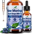 thumbnail image 1 of Vitaplynxera Raw Moringa Liquid Drops 8000 mg, Oleifera Leaf Extract w. Supergreens Blend of Wheatgrass, Barley Grass for Antioxidant, Energy & Immune, High Potency than Capsules Powd, 1 of 9