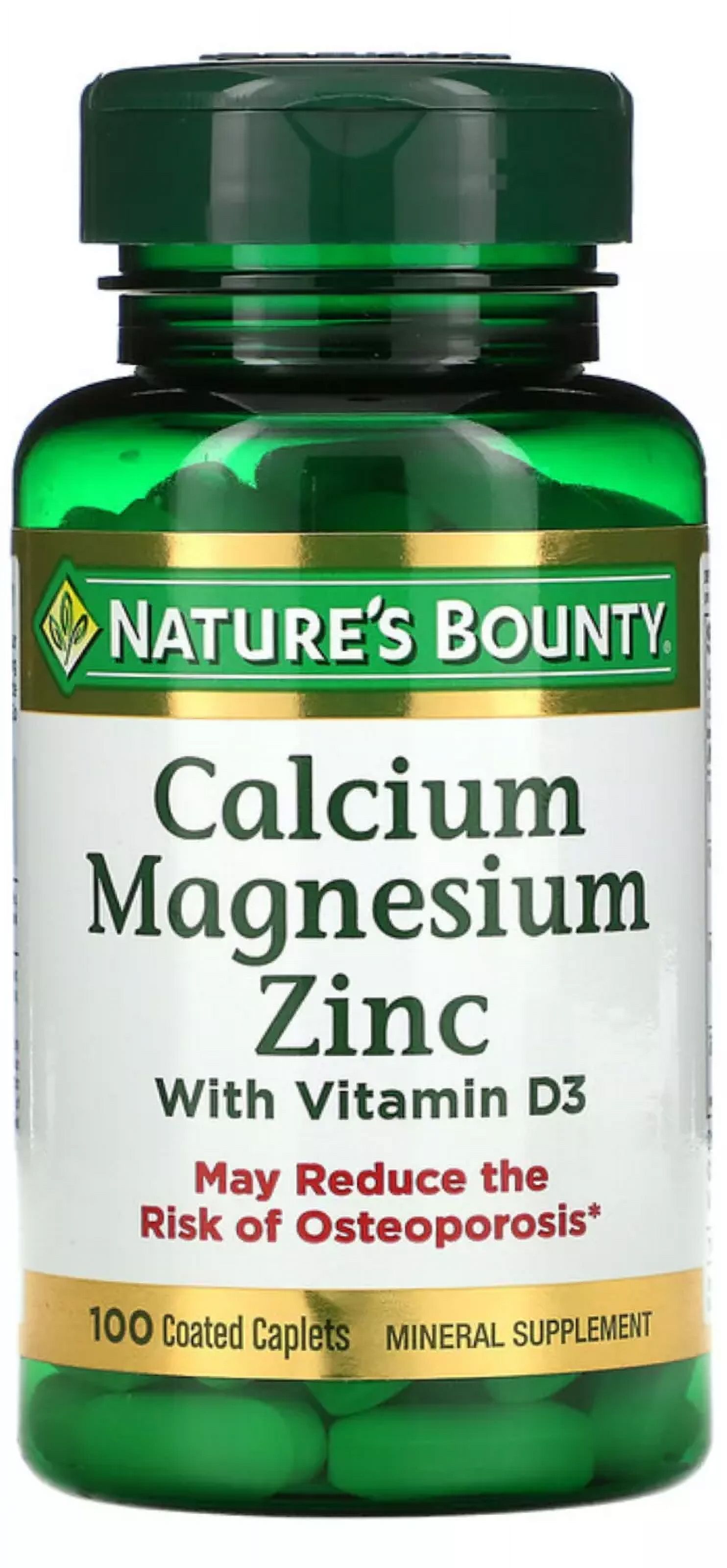 Vitar Life Calcium Magnesium Zinc + Vitamin D-3 - 100 Caplets, Bone 