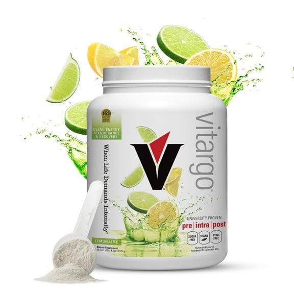 Vitargo Lemon Lime 50 Scoop 2X Faster Absorbing, 4.4 LB Lemon Lime, Pre Workout, Intra Workout & Post Workout, Sugar-Free Complex Carb Powder for Muscle Recovery, Endurance & Muscle Gain, Made in USA