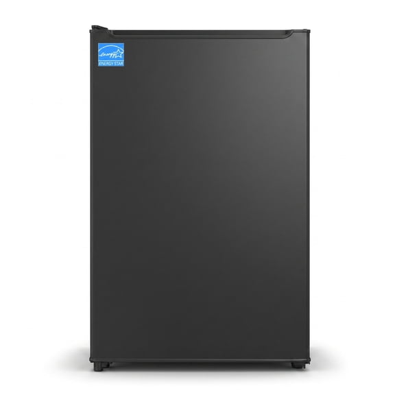 Vitarpatio 3.2 Cu ft Mini Fridge with Freezer, Single Door Compact Refrigerator for Dorm, Bedroom & Office, Adjustable Thermostat, Reversible Door, LED Light, Black