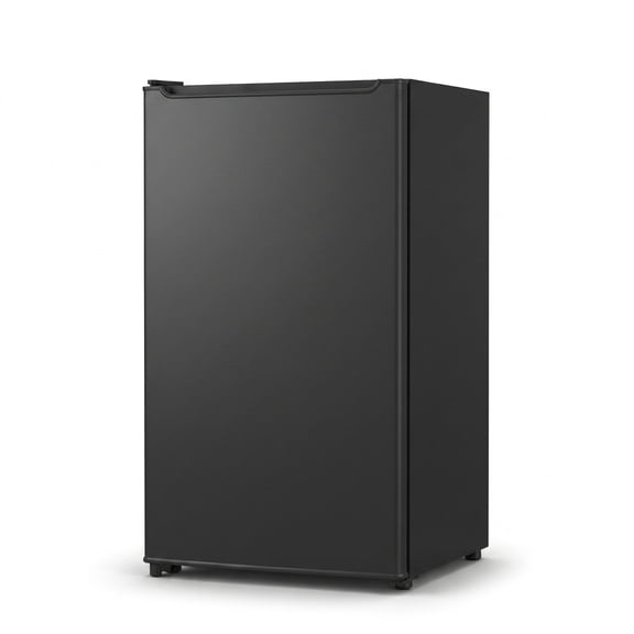 Vitarpatio 3.2 Cu.Ft. Compact Refrigerator Cooler, Single Door Mini Refrigerator with Chiller Compartment, Dorm Mini Fridge with Freezer, Adjustable Thermostat, LED Light and Reversible Door, Black