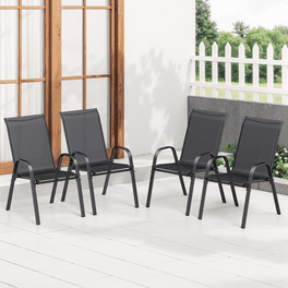 Mondawe 6 Piece Set Patio Furniture Durable Bronze Metal Swivel Cast Aluminum Outdoor Dining Chairs Walmart