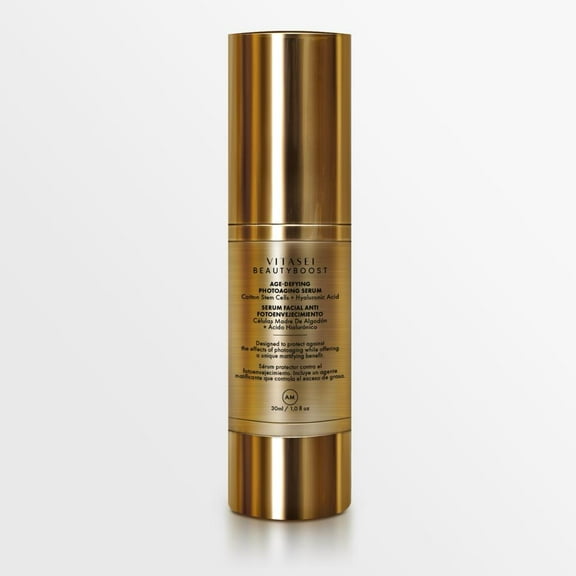 Vitasei Beauty Boost AM Facial Serum W/Cotton Stem Cells & Hyaluronic Acid, Anti Aging Serum for Women & Men, Photoaging Control Face Oil Moisturizer, Fine Lines & Wrinkles, 30 ml