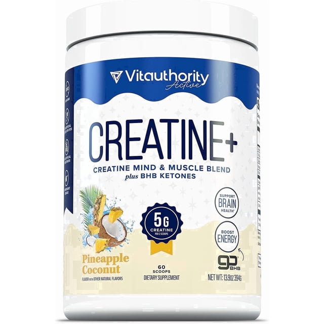 Vitauthority Creatine Monohydrate Powder for Women with goBHB ...