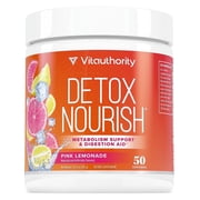 Vitauthority Detox Nourish Dietary Supplement Powder, Pink Lemonade, 50 Servings