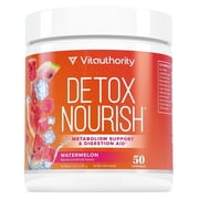 Vitauthority Detox Nourish Dietary Supplement Powder, Metabolism Support & Digestion Aid, Watermelon, 10.9 oz
